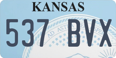 KS license plate 537BVX