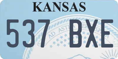 KS license plate 537BXE