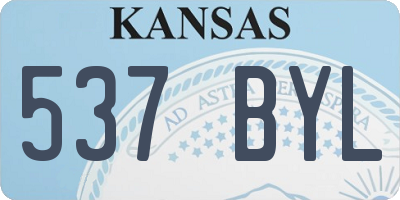 KS license plate 537BYL