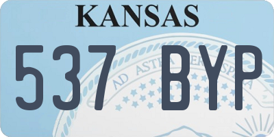 KS license plate 537BYP
