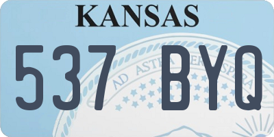 KS license plate 537BYQ