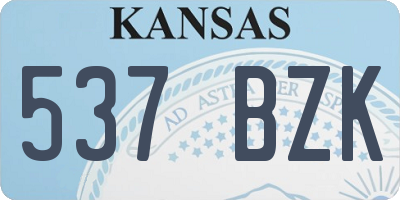 KS license plate 537BZK