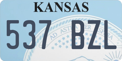KS license plate 537BZL
