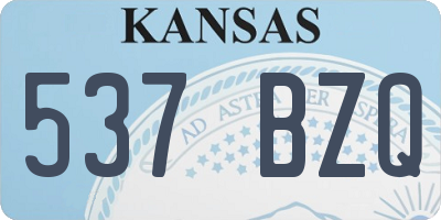 KS license plate 537BZQ