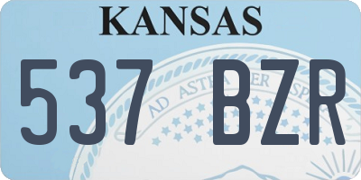KS license plate 537BZR