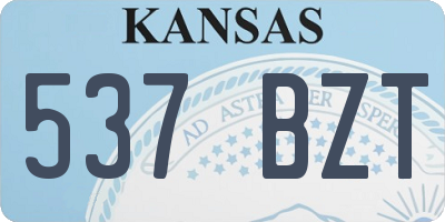 KS license plate 537BZT
