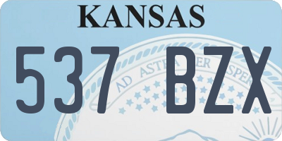 KS license plate 537BZX