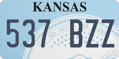 KS license plate 537BZZ