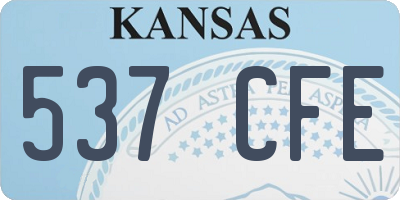 KS license plate 537CFE