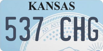 KS license plate 537CHG
