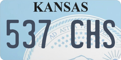 KS license plate 537CHS