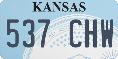 KS license plate 537CHW