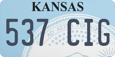 KS license plate 537CIG
