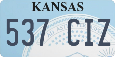 KS license plate 537CIZ