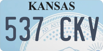KS license plate 537CKV