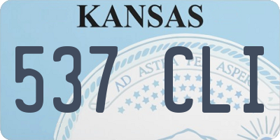 KS license plate 537CLI