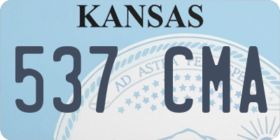 KS license plate 537CMA