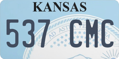 KS license plate 537CMC