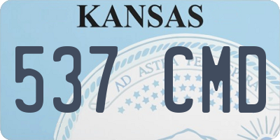 KS license plate 537CMD