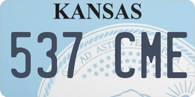 KS license plate 537CME