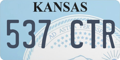 KS license plate 537CTR