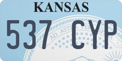 KS license plate 537CYP