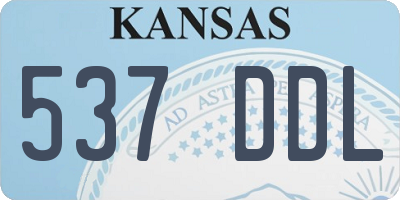 KS license plate 537DDL