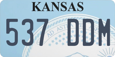 KS license plate 537DDM