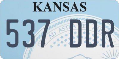 KS license plate 537DDR