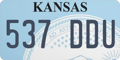 KS license plate 537DDU