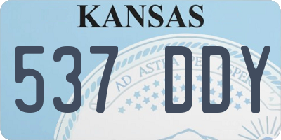 KS license plate 537DDY