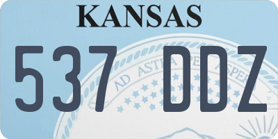 KS license plate 537DDZ
