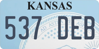 KS license plate 537DEB