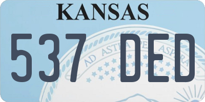 KS license plate 537DED