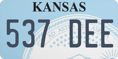 KS license plate 537DEE