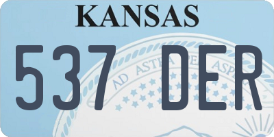 KS license plate 537DER