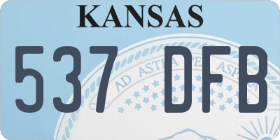 KS license plate 537DFB
