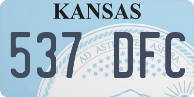 KS license plate 537DFC