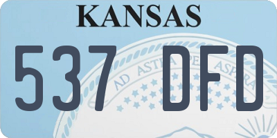 KS license plate 537DFD