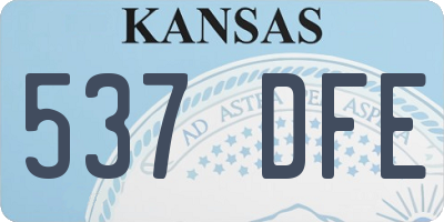 KS license plate 537DFE
