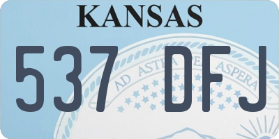 KS license plate 537DFJ
