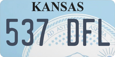 KS license plate 537DFL