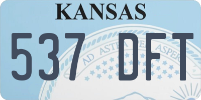 KS license plate 537DFT