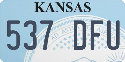 KS license plate 537DFU
