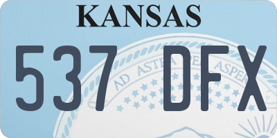 KS license plate 537DFX