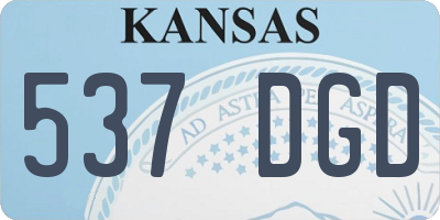 KS license plate 537DGD