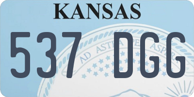 KS license plate 537DGG