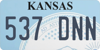 KS license plate 537DNN