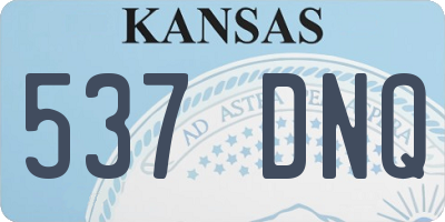 KS license plate 537DNQ