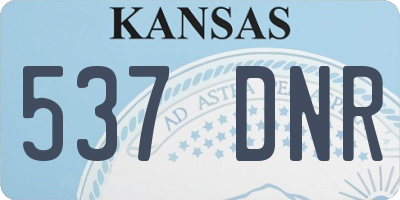 KS license plate 537DNR
